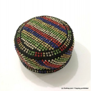 Multi Color Round Full Sindhi Nagina /  Zircon Cap or Topi MKC-561